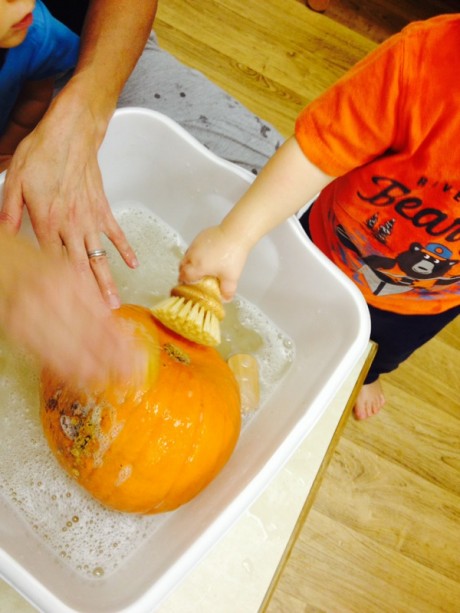 pumpkin washing 1